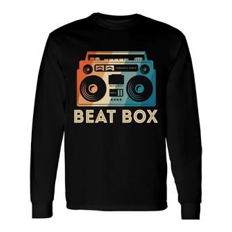 Hip Hop Beat Box Music Lovers Mixtape 80S 90S Retro Style Long Sleeve T-Shirt - Seseable