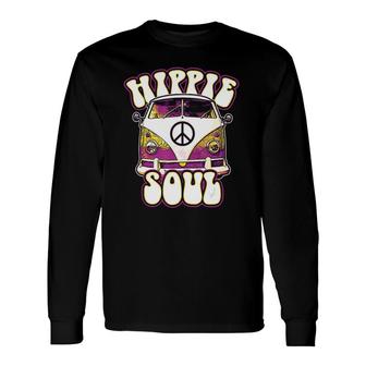 Hippie Soul Car Hippies Peace Vintage Retro Hippy Long Sleeve T-Shirt - Seseable
