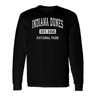 Indiana Dunes Vintage National Park Sports Long Sleeve T-Shirt - Seseable