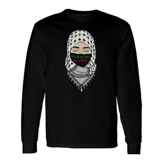 Its In My Dna Free Palestine Stand With Gaza Arabic Women Long Sleeve T-Shirt - Seseable