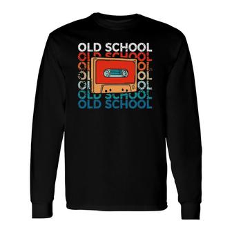 Keeping It Old School Retro Vintage 80S 90S Cassette Tape Long Sleeve T-Shirt - Seseable