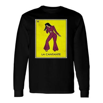 La Cantante Loteria Mexican Lottery Bingo Long Sleeve T-Shirt - Seseable