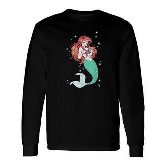 Little Mermaid Anime Ariel Graphic Long Sleeve T-Shirt - Monsterry UK