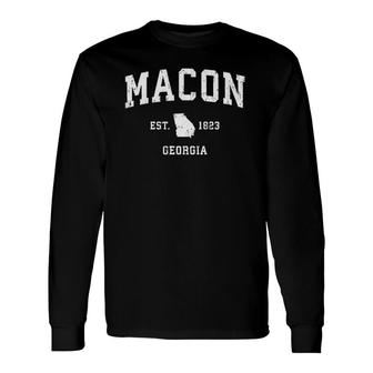 Macon Georgia Ga Vintage Long Sleeve T-Shirt T-Shirt | Mazezy