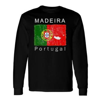 Madeira Islands Portuguese Flag I Love Portugal Long Sleeve T-Shirt | Mazezy