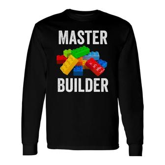 Master Builder Building Blocks Long Sleeve T-Shirt | Mazezy