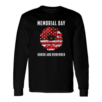 Memorial Day Remember And Honor Proud Veteran Long Sleeve T-Shirt - Seseable