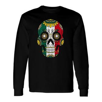 Mexician Dia De Los Muertos Sugar Skull Day Of Dead Long Sleeve T-Shirt T-Shirt | Mazezy