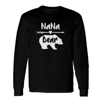 Nana Bear Heart & Arrow Long Sleeve T-Shirt - Monsterry