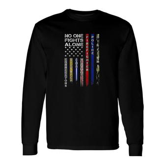 No One Fights Alone Proud Jobnurse 2021 Ver2 Long Sleeve T-Shirt - Seseable