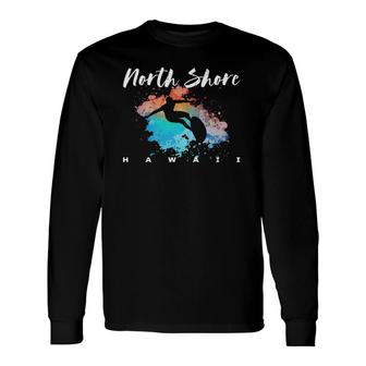 North Shore Hawaii Oahu Surfing Beach Vacation Trip Vintage Long Sleeve T-Shirt T-Shirt | Mazezy