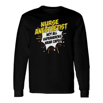 Nurse Anesthetist Superhero Comic Tee Idea Long Sleeve T-Shirt T-Shirt | Mazezy