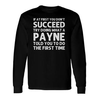 Payne Surname Tree Birthday Reunion Idea Long Sleeve T-Shirt - Seseable