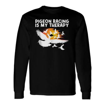 Pigeon Racing Women Homing Pigeon Bird Lovers Long Sleeve T-Shirt - Seseable
