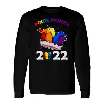 Pride Month 2022 Lgbt-Q Jester Hat Rainbow Flag Gay Pride Long Sleeve T-Shirt - Thegiftio