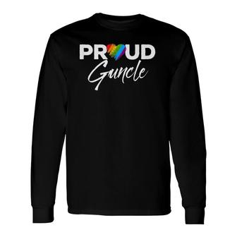 Proud Guncle Gay Pride Month Lgbtq Long Sleeve T-Shirt - Seseable