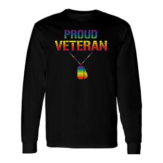 Proud Veteran Lgbtq Veterans Day Gay Pride Army Military Long Sleeve T-Shirt T-Shirt | Mazezy