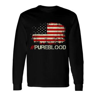 Purebl Ood American Flag Enjoyable 2022 Long Sleeve T-Shirt - Thegiftio UK