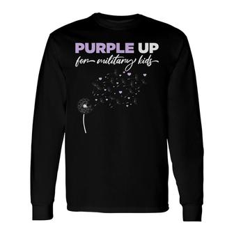 Purple Up For Military Kids-Month Of The Military Child Long Sleeve T-Shirt - Seseable