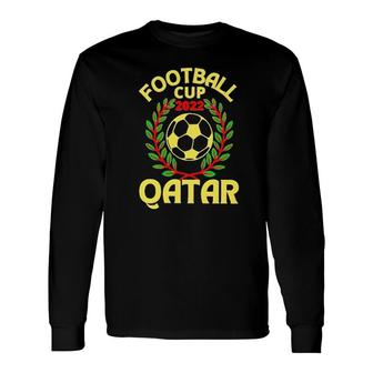 Qatar Football Cup 2022 Yellow Graphic New Trend Long Sleeve T-Shirt - Thegiftio UK
