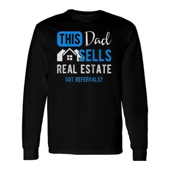 Real Estate Agent Men Dad Realtor Raglan Baseball Long Sleeve T-Shirt - Seseable