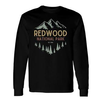 Redwood National Park Est 1968 Redwood Vintage National Park Long Sleeve T-Shirt - Seseable