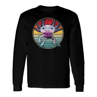 Retro 80S 90S Axolotl Cute Axolotl Long Sleeve T-Shirt T-Shirt | Mazezy