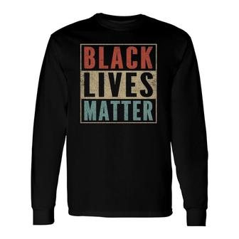 Retro 80S Blm Black Lives Matter Zipper Vintage Blm Long Sleeve T-Shirt - Seseable