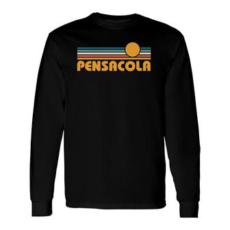 Retro Pensacola Florida Sunset Long Sleeve T-Shirt T-Shirt | Mazezy