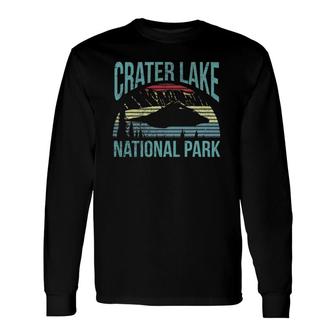 Retro Vintage National Park Crater Lake National Park Long Sleeve T-Shirt - Seseable