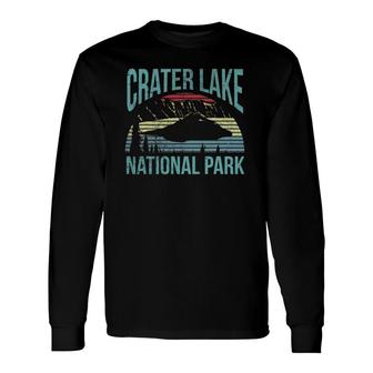 Retro Vintage National Park Crater Lake National Park Long Sleeve T-Shirt | Seseable CA