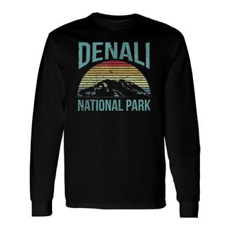 Retro Vintage National Park Denali National Park Long Sleeve T-Shirt - Seseable