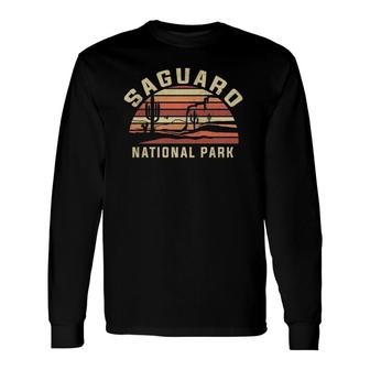 Retro Vintage National Park Saguaro National Park Long Sleeve T-Shirt - Seseable