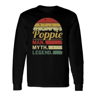 Retro Vintage Poppie Man Myth Legend Outfit Fathers Day Long Sleeve T-Shirt - Seseable