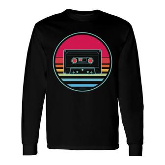 Retro Vintage Sunset 80S 90S Styles Music Lovers Long Sleeve T-Shirt - Seseable