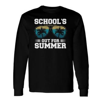 Schools Out For Summer Last Day Of School Hello Summertime Long Sleeve T-Shirt - Seseable