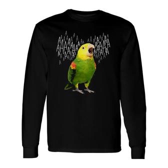 Screaming Amazon Parrot Parrot Lover Long Sleeve T-Shirt T-Shirt | Mazezy UK