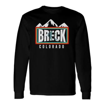 Ski Breckenridge Co Retro Cool Colorado Breck Vintage Ski Long Sleeve T-Shirt T-Shirt | Mazezy
