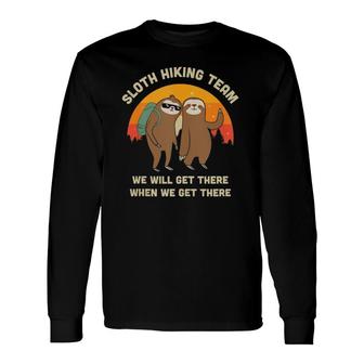 Sloth Hiking Team Vintage Long Sleeve T-Shirt T-Shirt | Mazezy