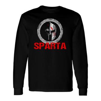 Sparta Warrior Helmet Gladiator Greece Malaka Antique Long Sleeve T-Shirt T-Shirt | Mazezy