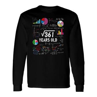 Square Root Of 361 19Th Birthday 19 Years Old Math Nerd Long Sleeve T-Shirt - Seseable