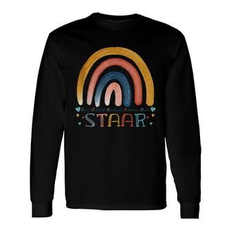 Staar Super Talented Academic Achievers Rock Testing Day Long Sleeve T-Shirt - Seseable