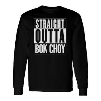 Straight Outta Bok Choy Vintage Distressed Long Sleeve T-Shirt - Thegiftio UK