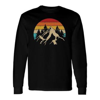 Summer Mountains Outdoor Vintage Retro Long Sleeve T-Shirt T-Shirt | Mazezy