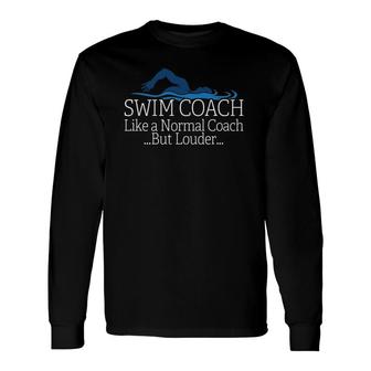Swim Coach Swimming Teacher Gif Long Sleeve T-Shirt T-Shirt | Mazezy