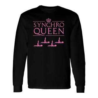 Synchro Synchronized Swimming Swimmer Queen Long Sleeve T-Shirt T-Shirt | Mazezy