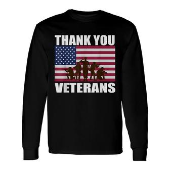 Thank You Veterans Day Day Memorial Long Sleeve T-Shirt - Seseable