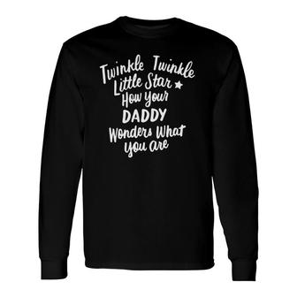 Twinkle Twinkle Little Star Daddy To Be Gender Reveal Party Long Sleeve T-Shirt - Seseable