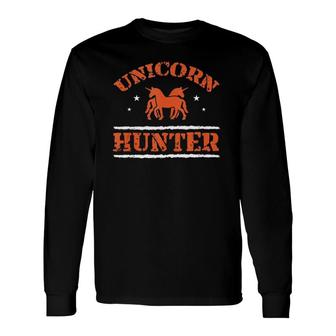 Unicorn Hunter Fairy Tale Colorful Magical Rainbow Horse Long Sleeve T-Shirt T-Shirt | Mazezy