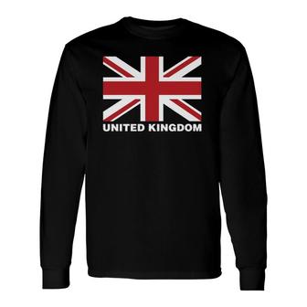 United Kingdom British Flag Union Jack Flag Novelty Long Sleeve T-Shirt T-Shirt | Mazezy